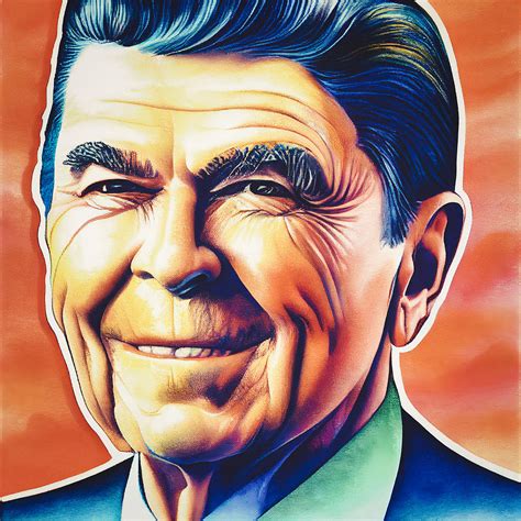 Ronald Reagan Digital Art by OnionMarket - - Fine Art America