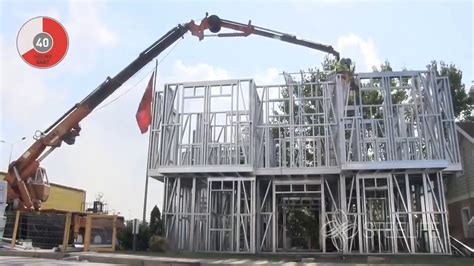 Light Steel Frame House - Time Lapse - YouTube