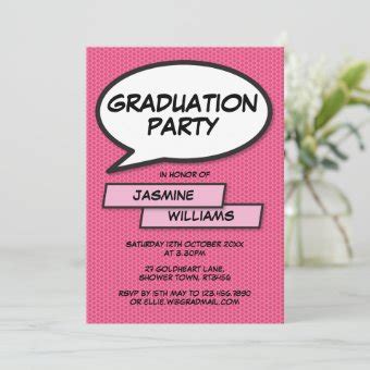 Fun Graduation Party Class of 2022 Girly Pink Invitation | Zazzle