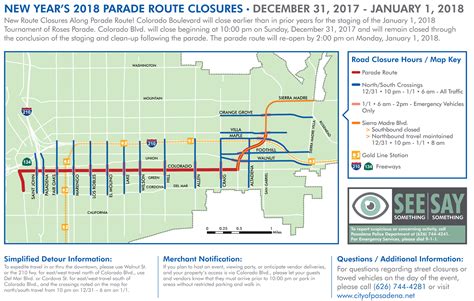 Pasadena Rose Parade Route Map