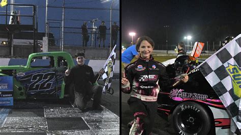 Isaiah Newcomb and Milania Shilosky Won Features Wednesday at New London-Waterford Speedbowl ...