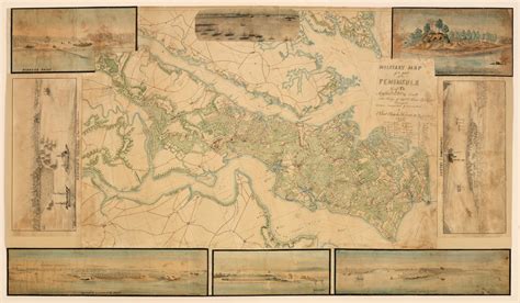 A major manuscript map of the southern Virginia Peninsula - Rare ...