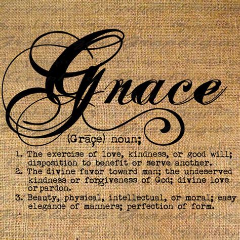 Definition GRACE Text Typography Words Digital Image Download - Etsy