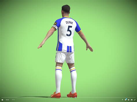 T-P Rigged Lewis Dunk Brighton and Hove Albion 3D Model by tranduyhieu