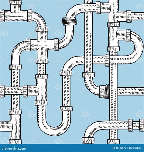 Seamless Water Pipes Vector Beckground Royalty Free Stock Images - Image: 25790679