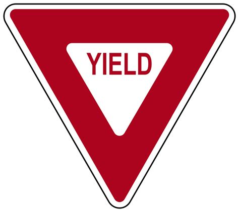 Triangle Yield Sign | Red and White Yield Sign