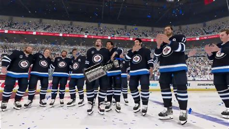 NHL 23 - Winnipeg Jets Stanley Cup Celebration - YouTube