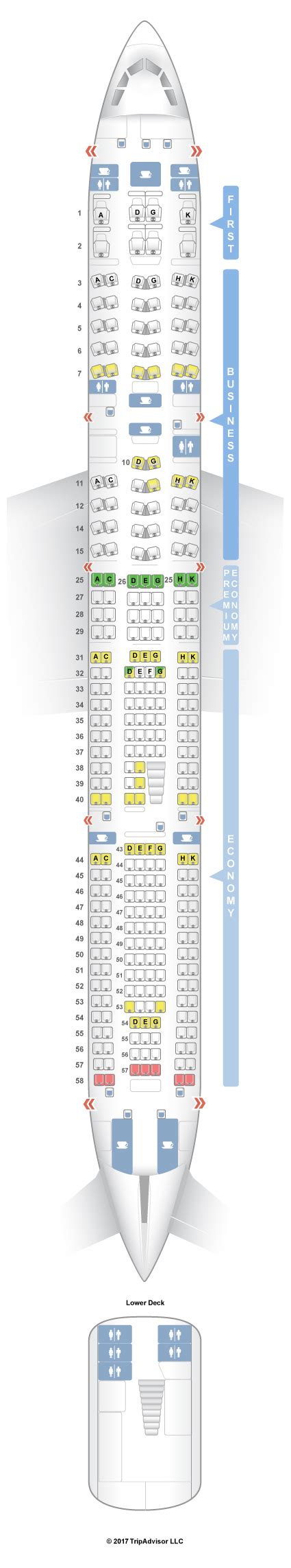 SeatGuru Seat Map Lufthansa Airbus A340-600 (346) V2