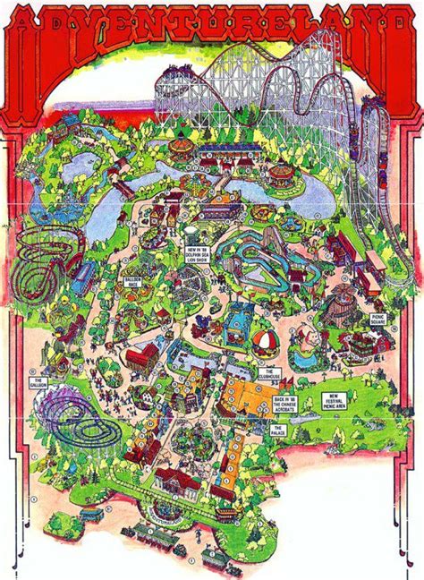 Theme Park Brochures Adventureland Map 1988 | ThemeParkBrochures.net