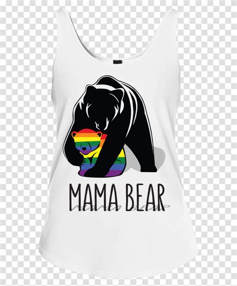 Mama Bear Lgbtq Threads Junior Fit Cotton Tank Top Osos Decal, Apparel, Sleeve, Mammal ...