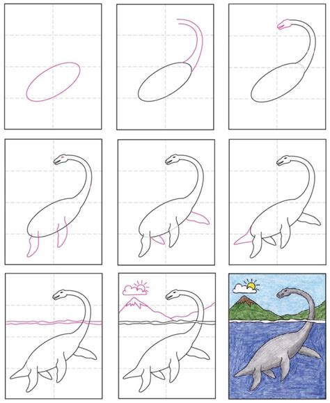 Draw a Plesiosaurus · Art Projects for Kids