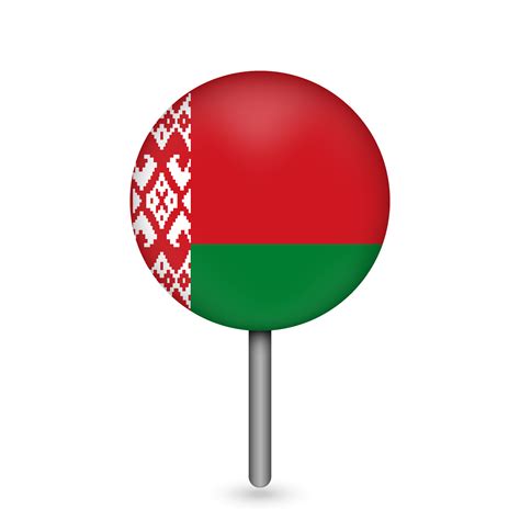 Map pointer with contry Belarus. Belarus flag. Vector illustration ...