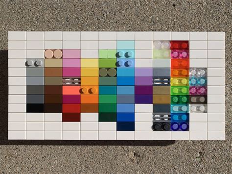 Lego color palette in 1x2 pieces - Updated : lego