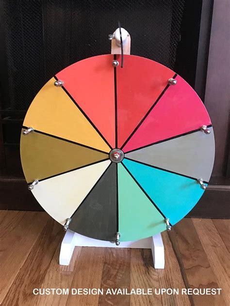 Woodwell 16 Inch White Tabletop Raffle Spinning Prize Wheel | Etsy | Prize wheel, Diy spinning ...