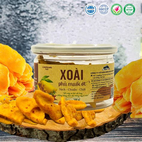 Xoài sấy dẻo phủ muối ớt 100g – LangBiang Agri