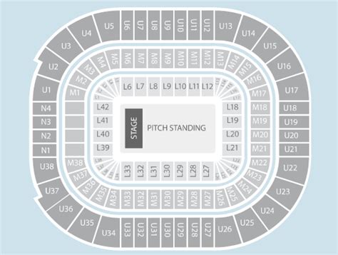 Standing Seating Plan - Principality Stadium