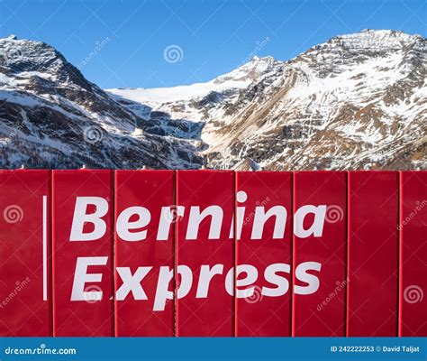 Bernina Express Panoramic Train Editorial Stock Photo - Image of ...