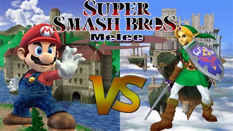 Super Smash Bros Melee: Link VS Mario - YouTube