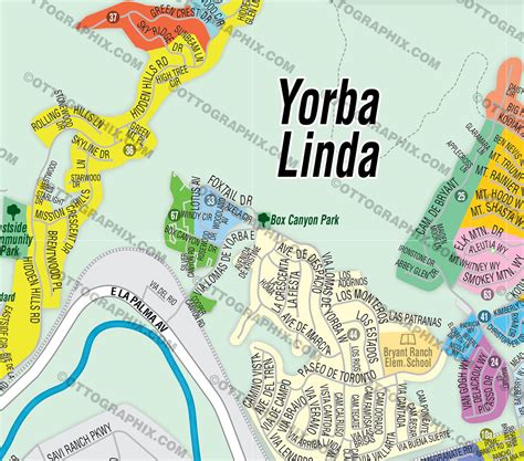 Yorba Linda Map, Orange County, CA – Otto Maps