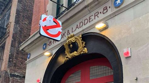 Hook & Ladder 8 firehouse displays Ghostbusters sign in celebration of ...