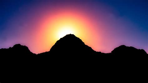 Sunset Silhouette Mountains Wallpapers - Wallpaper Cave