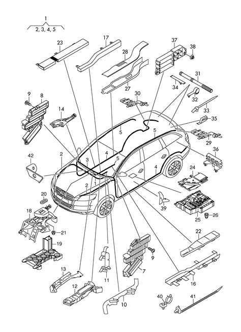 Audi Q7 (2007 - 2009) - wiring harness for interior. > VAG ETKA Online > Nemiga.com