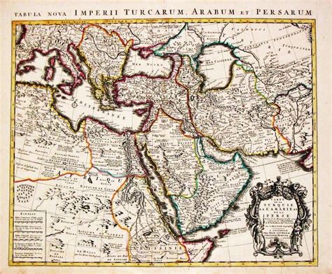 Antique Map Of The Ottoman Empire Middle East picture | Map, Old maps ...