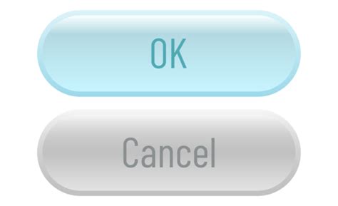 Ok Cancel Button In Blue And Red Colors, Ok Buttons, Button, Cancel Button PNG and Vector with ...