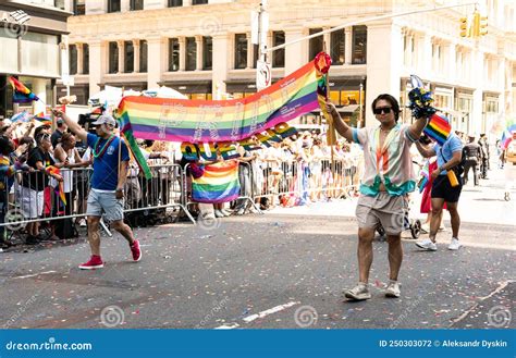 NYC LGBTQ Pride Parade on 5th Ave in Manhattan, New York on June 26 ...