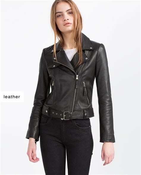 Jackets - Trafaluc | Zara leather jacket, Leather jacket, Outerwear women