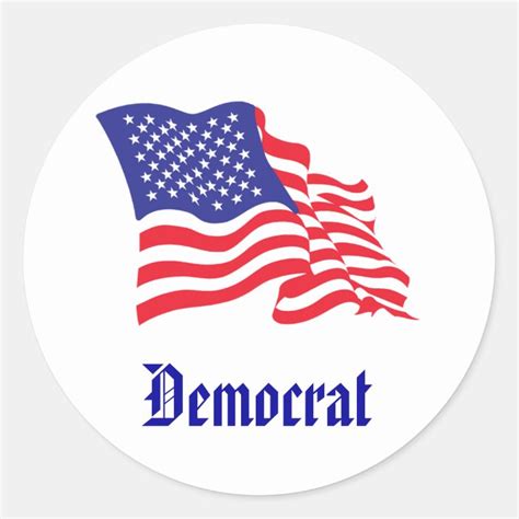 Democrat American Flag Classic Round Sticker | Zazzle.com