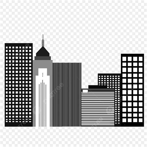 Hong Kong Skyline Silhouette Transparent Background, Hong Kong Black And White Silhouette ...