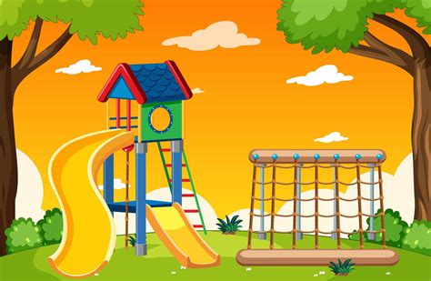 Cartoon-style playground background 1340632 Vector Art at Vecteezy