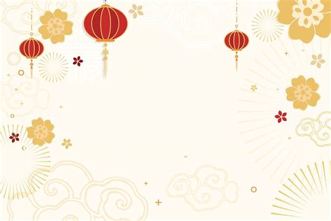 Chinese new year celebration vector festive beige greeting background | premium image… | Chinese ...