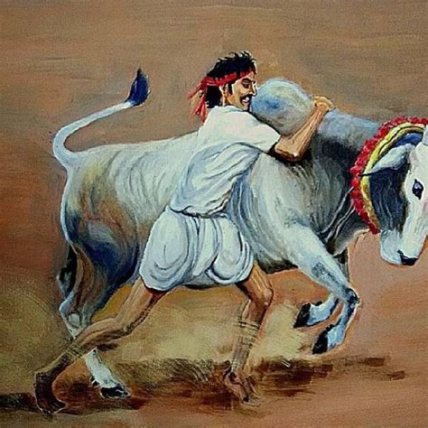 Jallikattu Paintings - Pixels