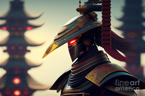 Master the Art of Cybernetic Warfare - Captivating Cyber Samurai Art Digital Art by Artvizual ...