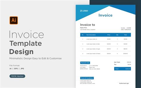 Corporate Invoice Design Template Bill form Business Payments Details ...