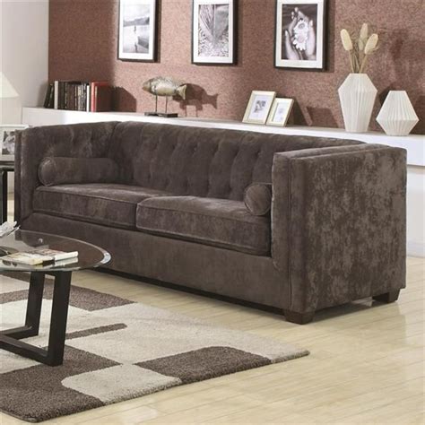 Coaster Furniture Alexis Charcoal Fabric Sofa | Sofa colors, Charcoal ...