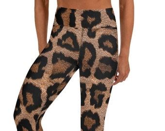 Pink Abstract Animal Print Yoga Pants Leggings - Etsy