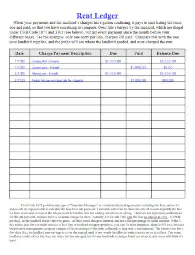 Free Printable Rental Ledger Template - FREE PRINTABLE TEMPLATES