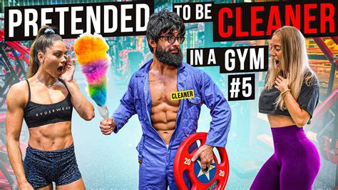 CRAZY CLEANER shocks GIRLS in a GYM prank #5 | Aesthetics in Public ...