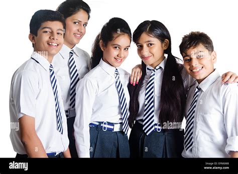 indian school friends students enjoy Stock Photo - Alamy