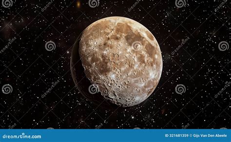 Ganymede Moon In Space Realistic Render Stock Photo | CartoonDealer.com ...