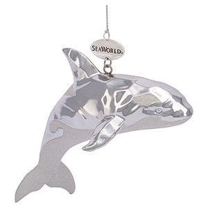 SeaWorld Christmas Ornament - Silver and Glitter Shamu Orca | Ornaments, Sea world, Orca