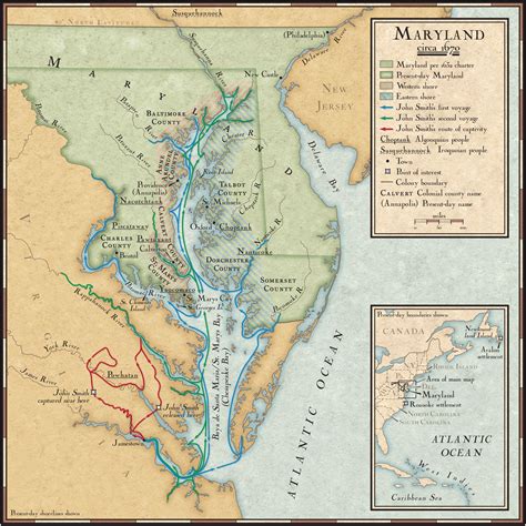 Anchorages Along The Chesapeake Bay - Printable Map Of Chesapeake Bay ...