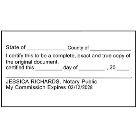 Certified True Copy Stamp for Notary Use | HC Brands