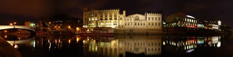 York Guildhall Illuminated At Night. Also Including The York City Screen Cinema.