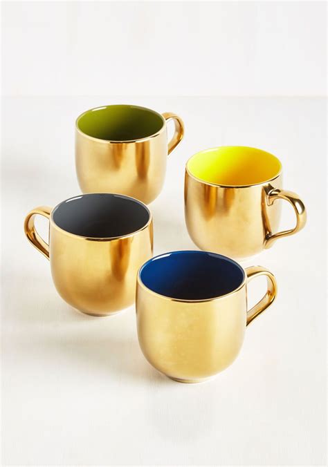 Gold Crush Mug Set - Solid, Better, Spring, Summer, Fall, Winter, Gals, Hostess, Wedding, Gold ...