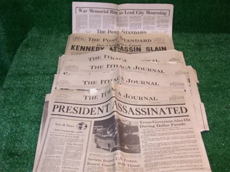JOHN F. KENNEDY Assassination Newspaper Collection Ithaca Journal, Post-Standard $39.95 - PicClick