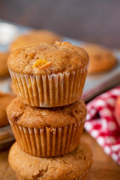 Peach Muffins Recipe - Dinner, then Dessert